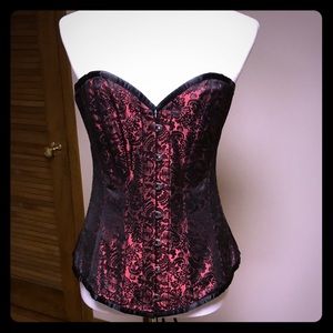 Red brocade corset